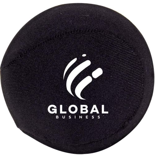 Logo-branded Squishy Skim Balls with custom-printed label from Total Merchandise