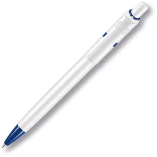 Corporate Ducal FT Pen from Hainenko in White/Dark Blue will be branded by Total Merchandise.