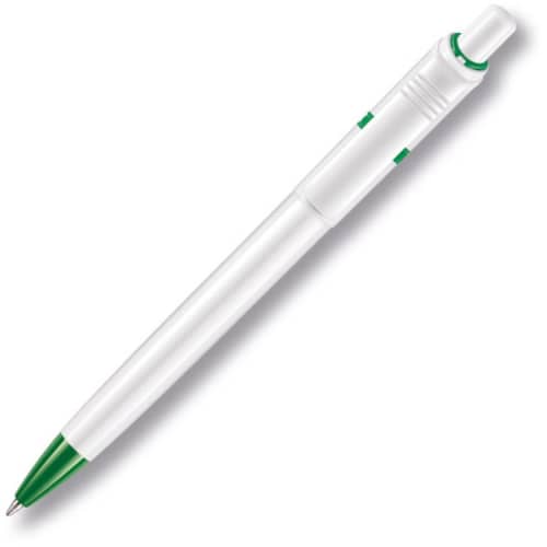 Promotional Ducal FT Pen from Hainenko in White/Green will be branded by Total Merchandise.