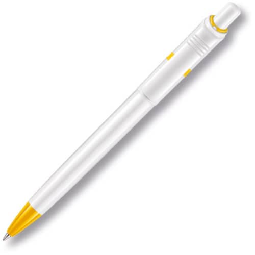 Tradeshow Ducal FT Pen from Hainenko in White/Yellow will be branded by Total Merchandise.