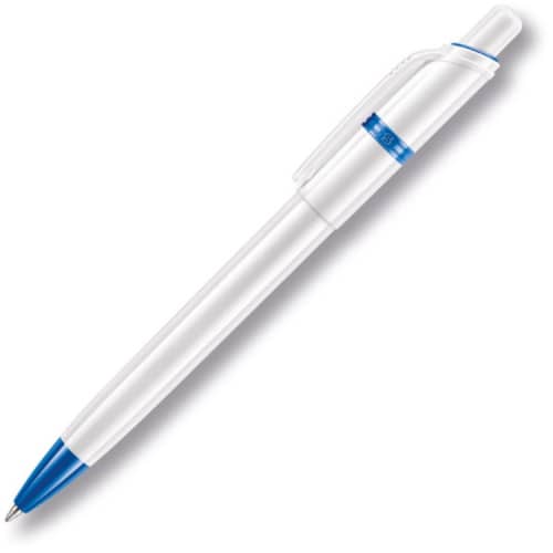 Bespoke Ducal FT Pen from Hainenko in White/Light Blue will be branded by Total Merchandise.