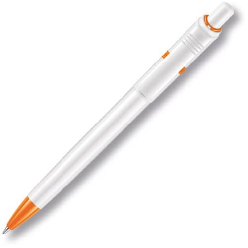 Collaborative Ducal FT Pen in White/Orange from Hainenko will be branded by total Merchandise.