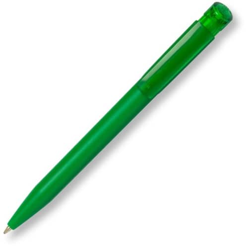 Trade Convention S45 Bio Transparent Pen in Green can be printed by Total Merchandise.