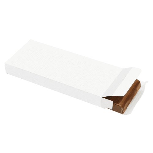 Eco-Friendly 12 Baton Chocolate Bar in a white, unprinted box from Total Merchandise