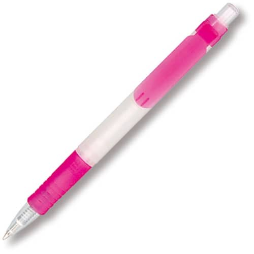 Business Vegetal Frost Pen from Hainenko in White/Cyclamen can be customised by Total Merchandise.