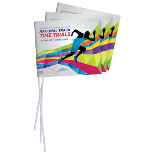 Paper Hand Waving Flags