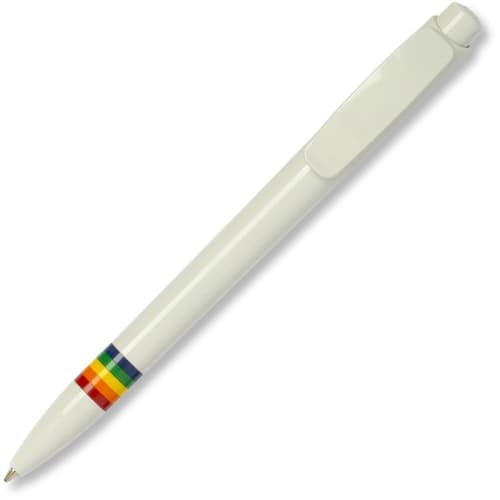 Giveaway Tropic FT Pen with white pusher and clip ready to be printed by Total Merchandisse