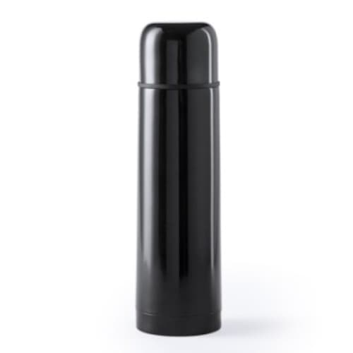 Custom printed Zabba Coffee Flask in black from Total Merchandise