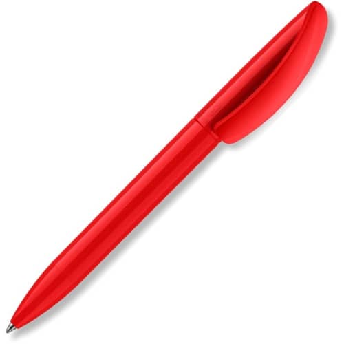 Business Elis Extra Pen from Hainenko in Red is labeled by Total Merchandise to promote your logo.