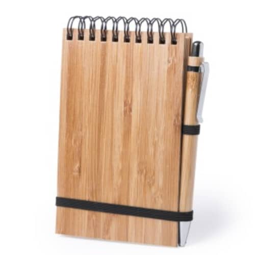 Promotional Bamboo Notepad and Pen from Total Merchandise