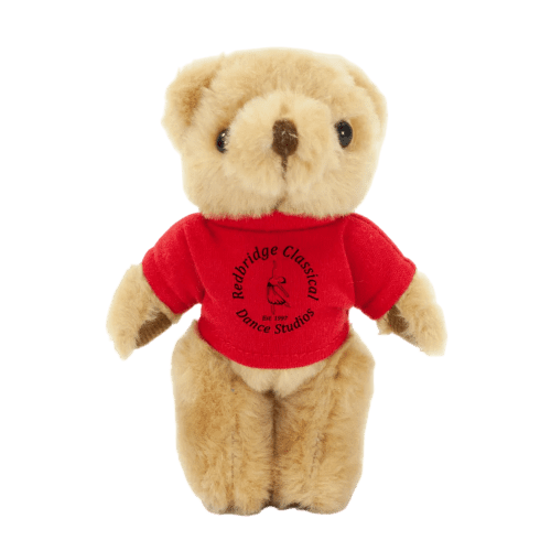 Honey Jointed Bear with T-shirt in Light Brown/Red