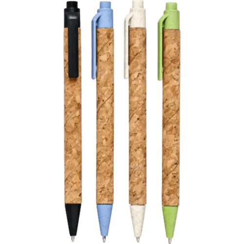 An image of all three available colours of the Midar Cork and Wheat Straw Ballpen