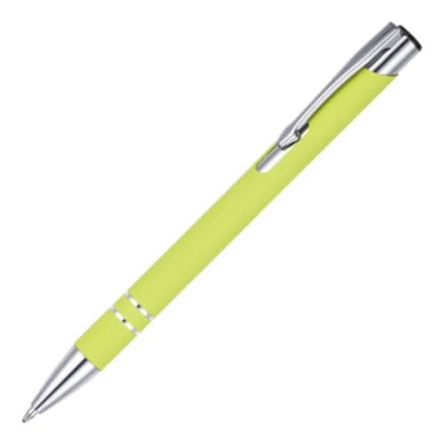 Custom Printed Beck Soft Feel Metal Ballpens in Light Green from Total Merchandise