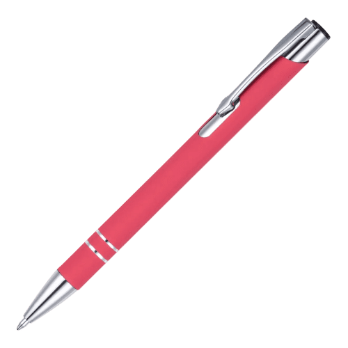Personalisable Beck Soft Feel Metal Ballpens in Pink from Total Merchandise