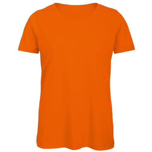 Custom printed orange Organic Ladies T-Shirt from Total Merchandise