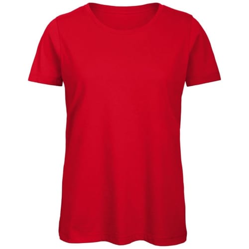 Custom branded red Organic Ladies T-Shirt from Total Merchandise