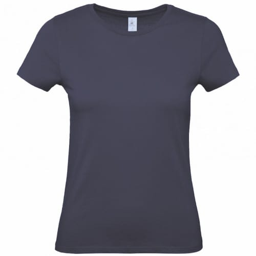 Printed navy B&C Ladies Round Neck T-Shirt from Total Mercahndise