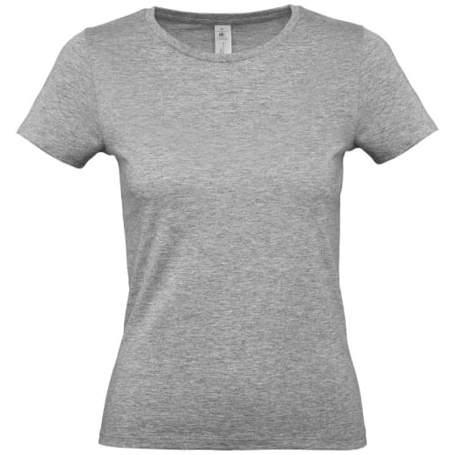 Branded sport grey B&C Ladies Round Neck T-Shirt from Total Mercahndise