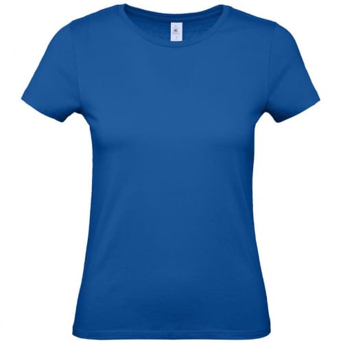 Personalised royal blue B&C Ladies Round Neck T-Shirt from Total Mercahndise