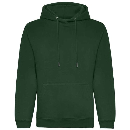 Logo Branded AWDis Organic Hoodies in Bottle Green from Total Merchandise