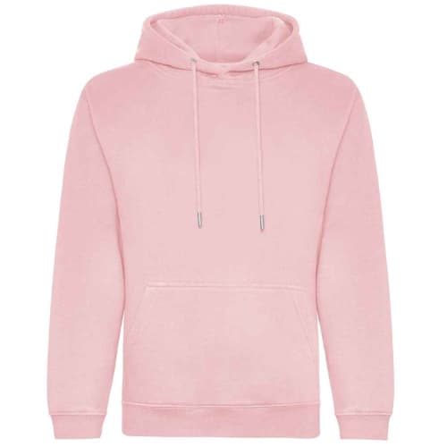 Logo Printed AWDis Organic Hoodies in Baby Pink from Total Merchandise