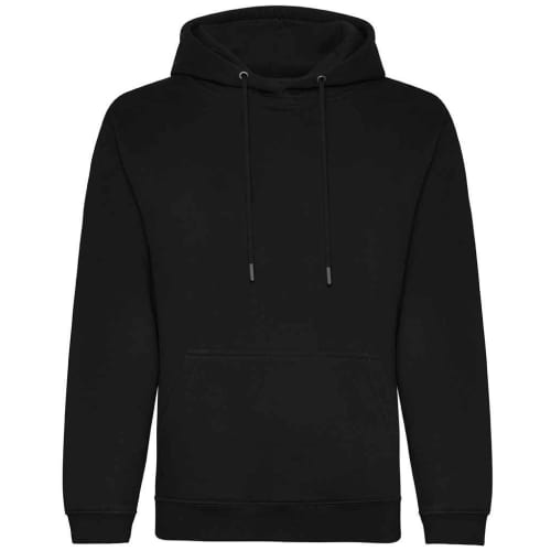 Customisable AWDis Organic Hoodies in Deep Black from Total Merchandise