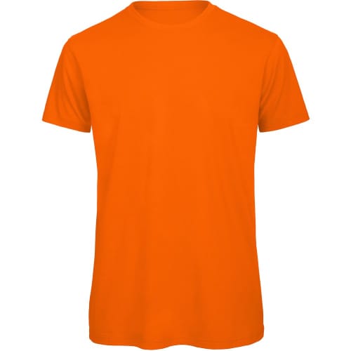 Logo printed orange B&C Organic Cotton T-Shirts from Total Merchandise