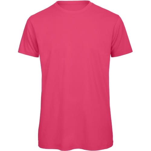 Custom branded fuchsia B&C Organic Cotton T-Shirts from Total Merchandise