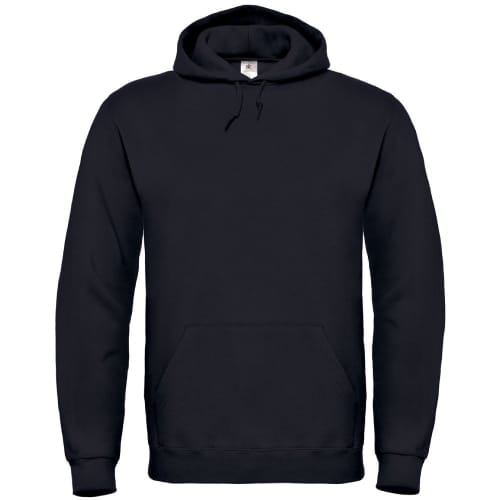 Customizable black B&C Hooded Sweatshirts from Total Merchandise