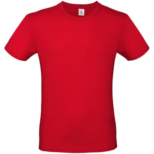 Branded red B&C Mens Round Neck T-Shirt from Total Merchandise