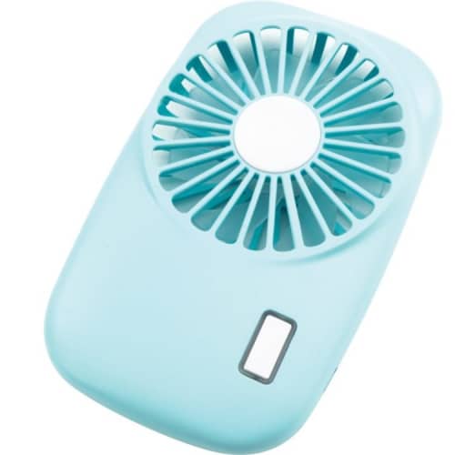 Logo-branded Handheld Rechargeable Fans are designed by Total Merchandise in full or spot colour.