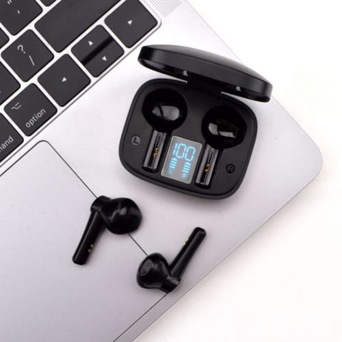 Corporate Digital Ear Buds are branded by Total Merchandise in 1-2 spot colour printing.