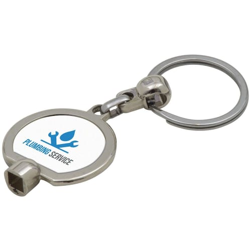 Branded Radiator Keyring with example logo from Total Merchandise