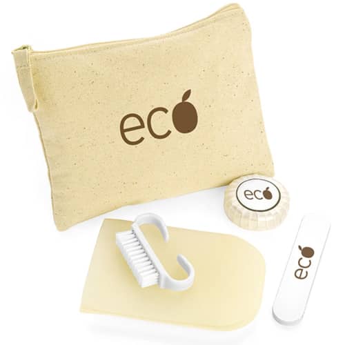 Promotional Cotton Pouch Wellbeing Set with a company logo example from Total Merchandise
