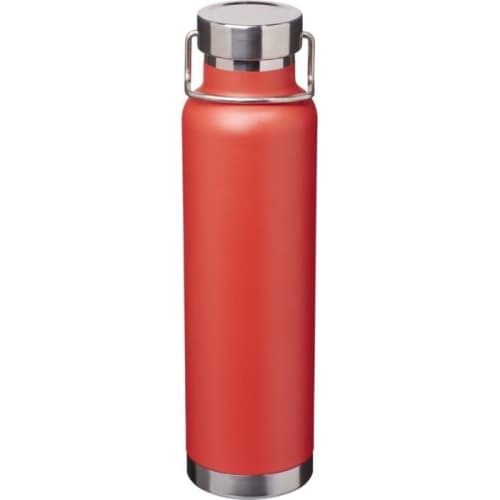 Promotional Thor 650ml Copper Vacuum Insulated Bottle in Red from Total Merchandise