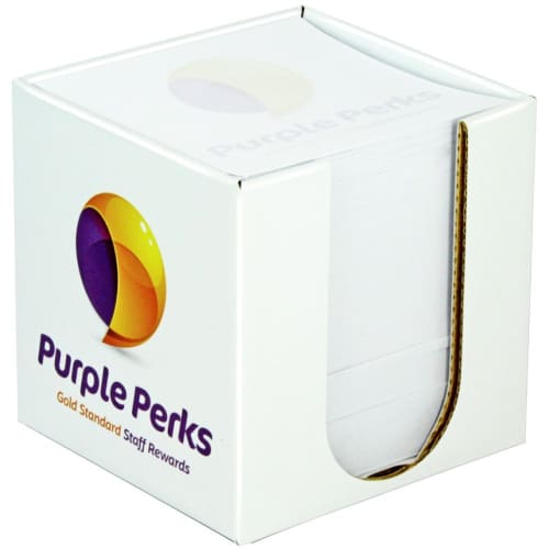 Promotional Corrugated Smart Holder holding personalised white paper from Total Merchandise