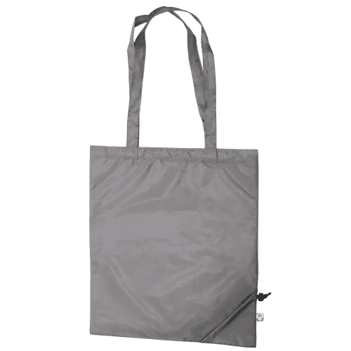 Custom Printed Grey Recycled Polyester Foldable Bag from Total Merchandise