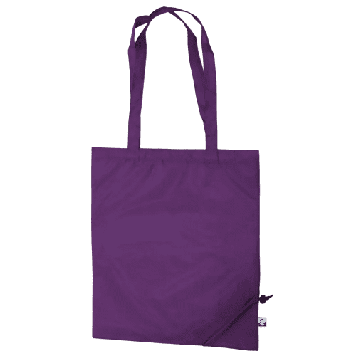 Customisable Purple Recycled Polyester Foldable Bag from Total Merchandise