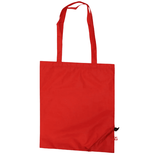 Personalised Red Recycled Polyester Foldable Bag from Total Merchandise