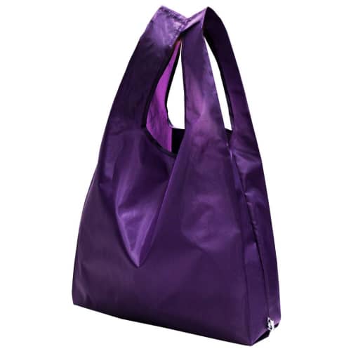 Custom printed Purple Vest Style Foldable Bag from Total Merchandise