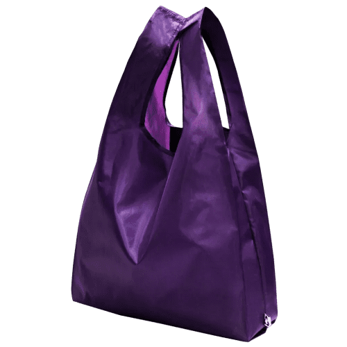 Custom printed Purple Vest Style Foldable Bag from Total Merchandise