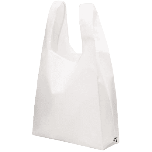 Promotional White Vest Style Foldable Bag from Total Merchandise