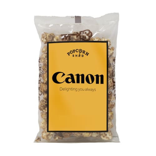 Custom branded Large Popcorn Bag with Sticker with logo design on sticker by Total Merchandise