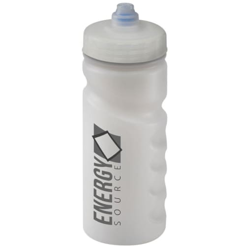 Corporate branded Finger Grip Sports Bottles in clear from Total Merchandise