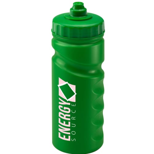 Branded Finger Grip Sports Bottles in green from Total Merchandise