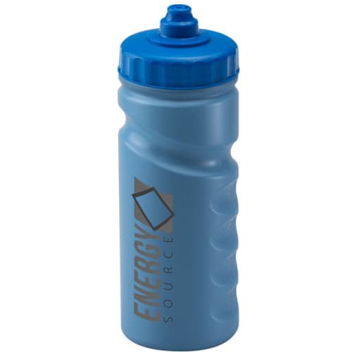 Promotional Finger Grip Sports Bottles in light blue from Total Merchandise