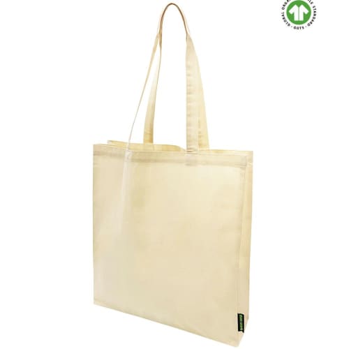 Logo printed Natural Organic Cotton Tote Bag from Total Merchandise