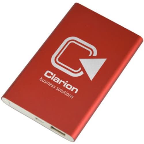 Business Aluminium Power Bank is customised by Total Merchandise to show your logo.