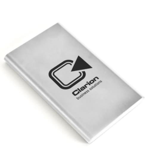 Trade Convention Aluminium Power Bank is customised by Total Merchandise to show your logo.