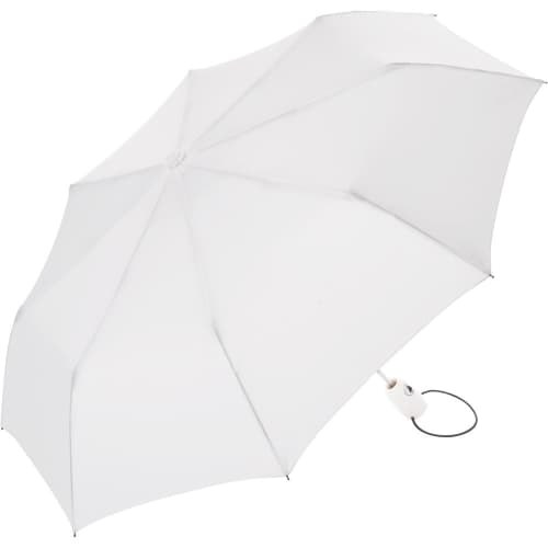 Custom printed Fare Automatic Mini Umbrella in White from Total Merchandise